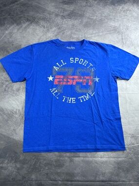 ESPN Men's Blue Graphic Tee - All Sports Logo